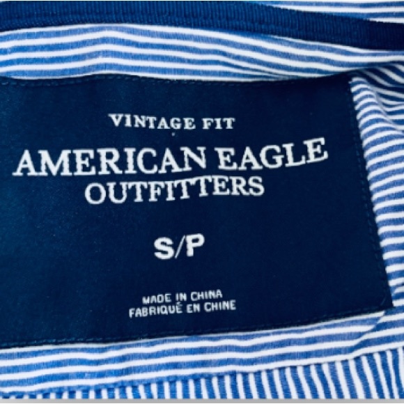 American Eagle Outfitters • Pin-Striped / Long Sleeve Button Up Shirt • Mens (S) - Picture 5 of 5